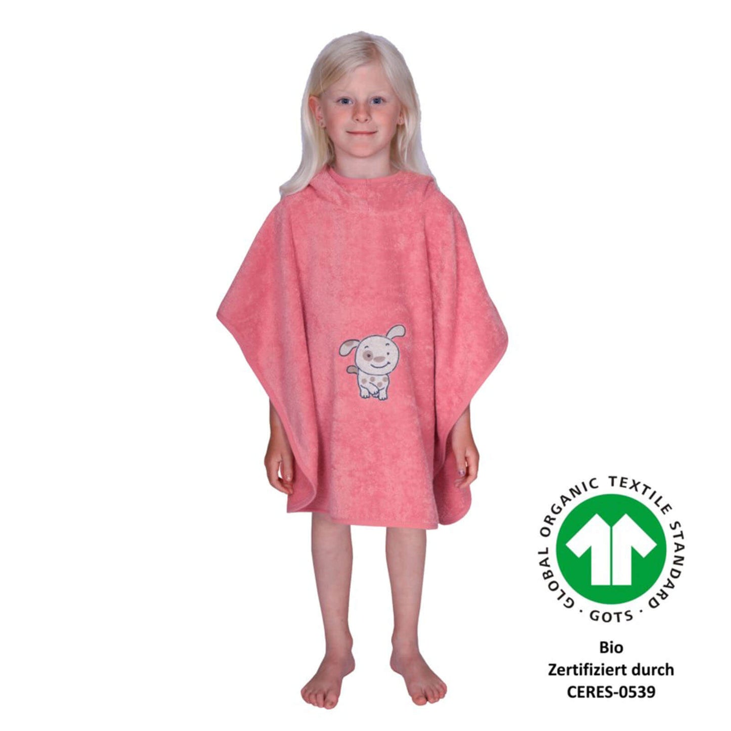 bestickter Mädchen Bade Poncho