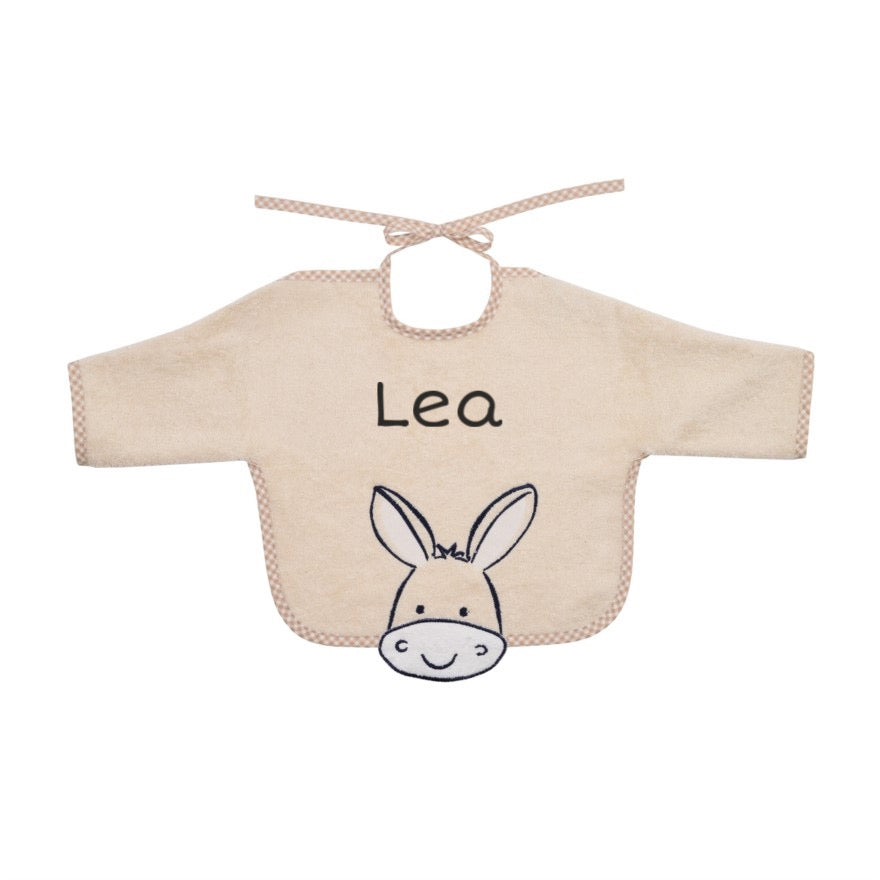 | Dein Lätzchen bestickte mit personalisiert – Lätzchen Ärmel Esel Lätzchen Namen
