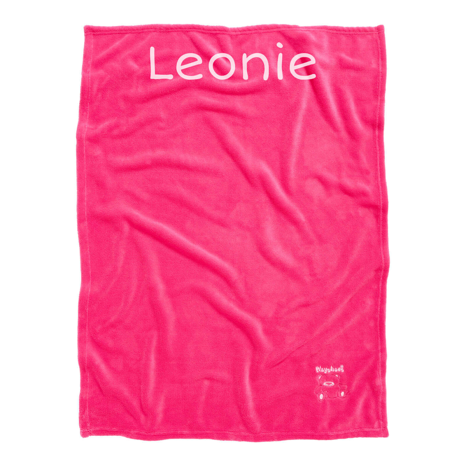 personalisiert weichem Baby Decke Dein | Decke Name Fleece – | mit aus pink Lätzchen
