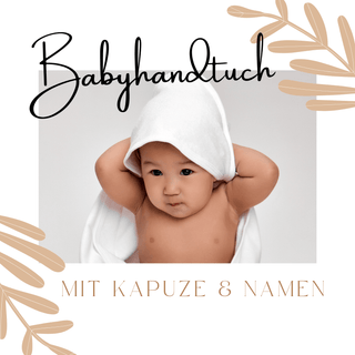 Babyhandtuch mit Kapuze und Namen