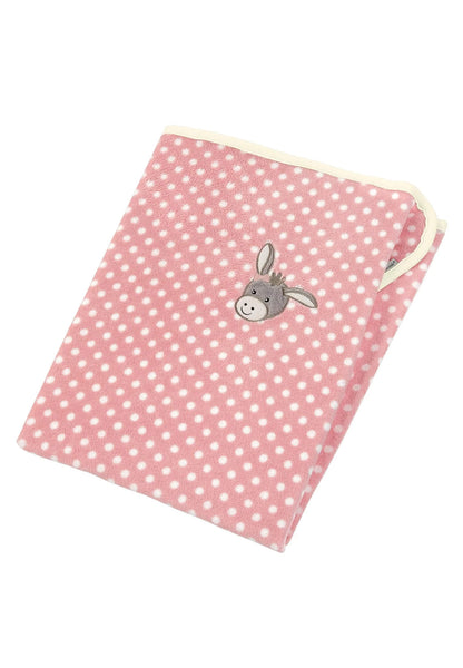 Sterntaler Baby Plüschdecke personalisiert | 100 x 75 cm | Babydecke Emmi Esel Lachsrosa Plüsch