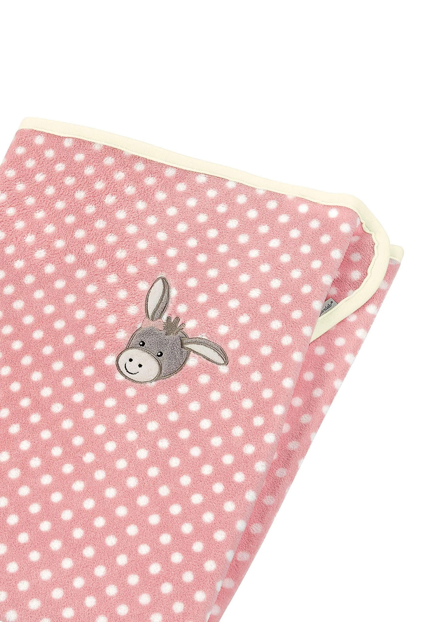 Sterntaler Baby Plüschdecke personalisiert | 100 x 75 cm | Babydecke Emmi Esel Lachsrosa Plüsch