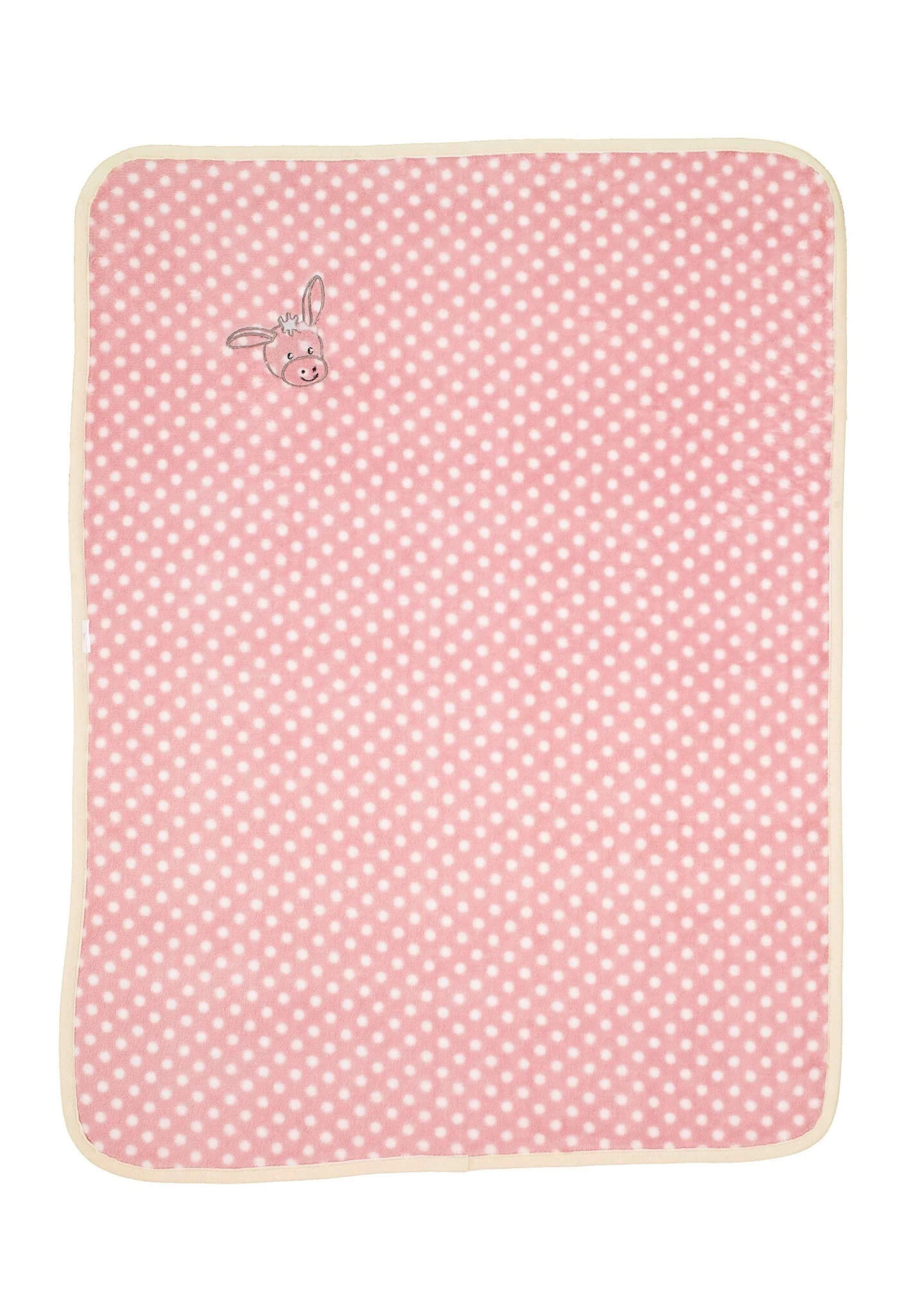 Sterntaler Baby Plüschdecke personalisiert | 100 x 75 cm | Babydecke Emmi Esel Lachsrosa Plüsch