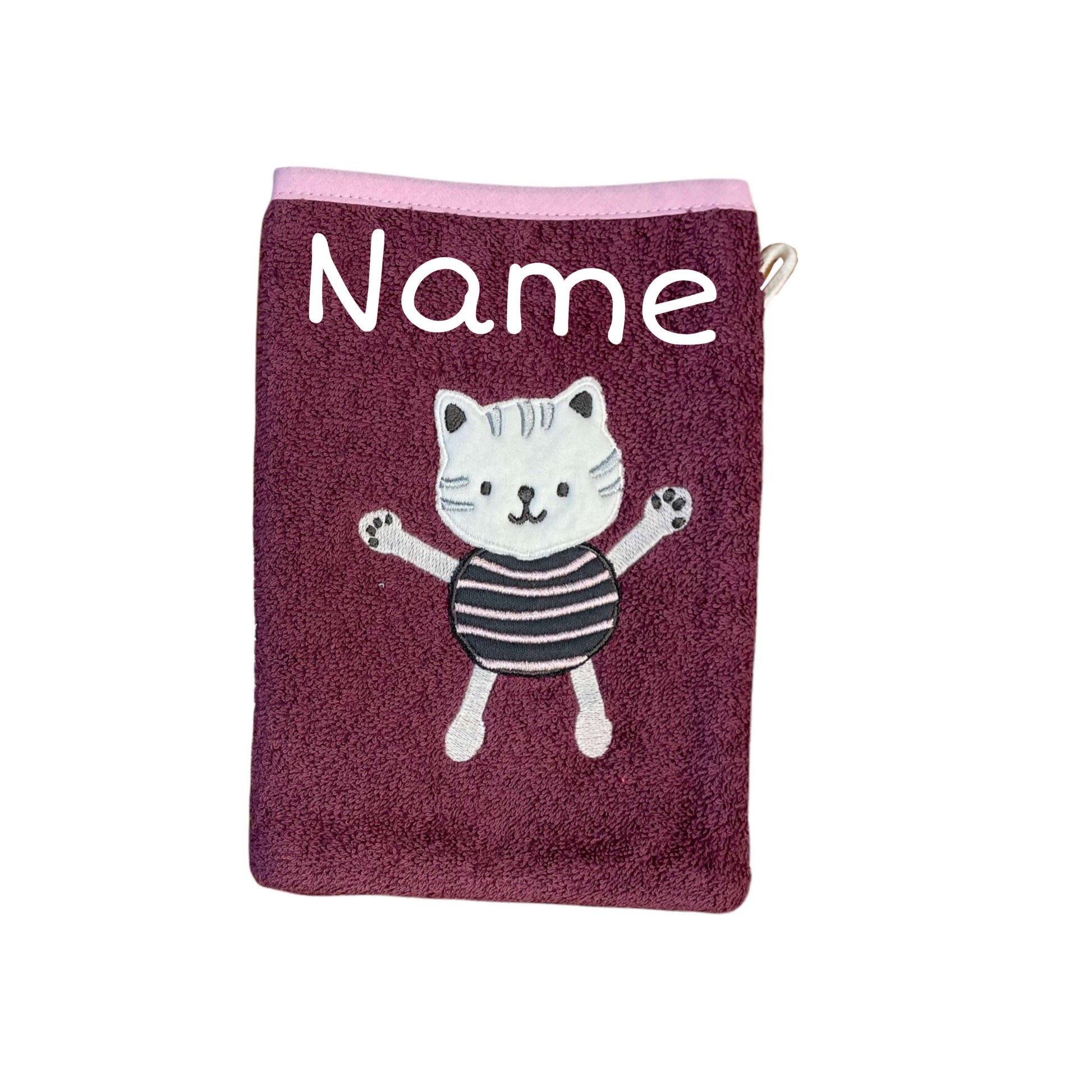 name auf baby waschtuch
