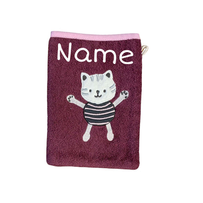 name auf baby waschtuch