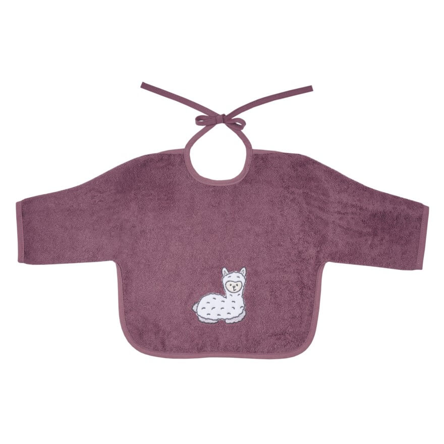 | Baby Geschenk lila Namen – Lama Personalisiertes Lätzchen mit Lätzchen Dein