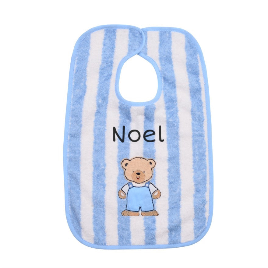 Teddy blau Streifen babygeschenke mit namen