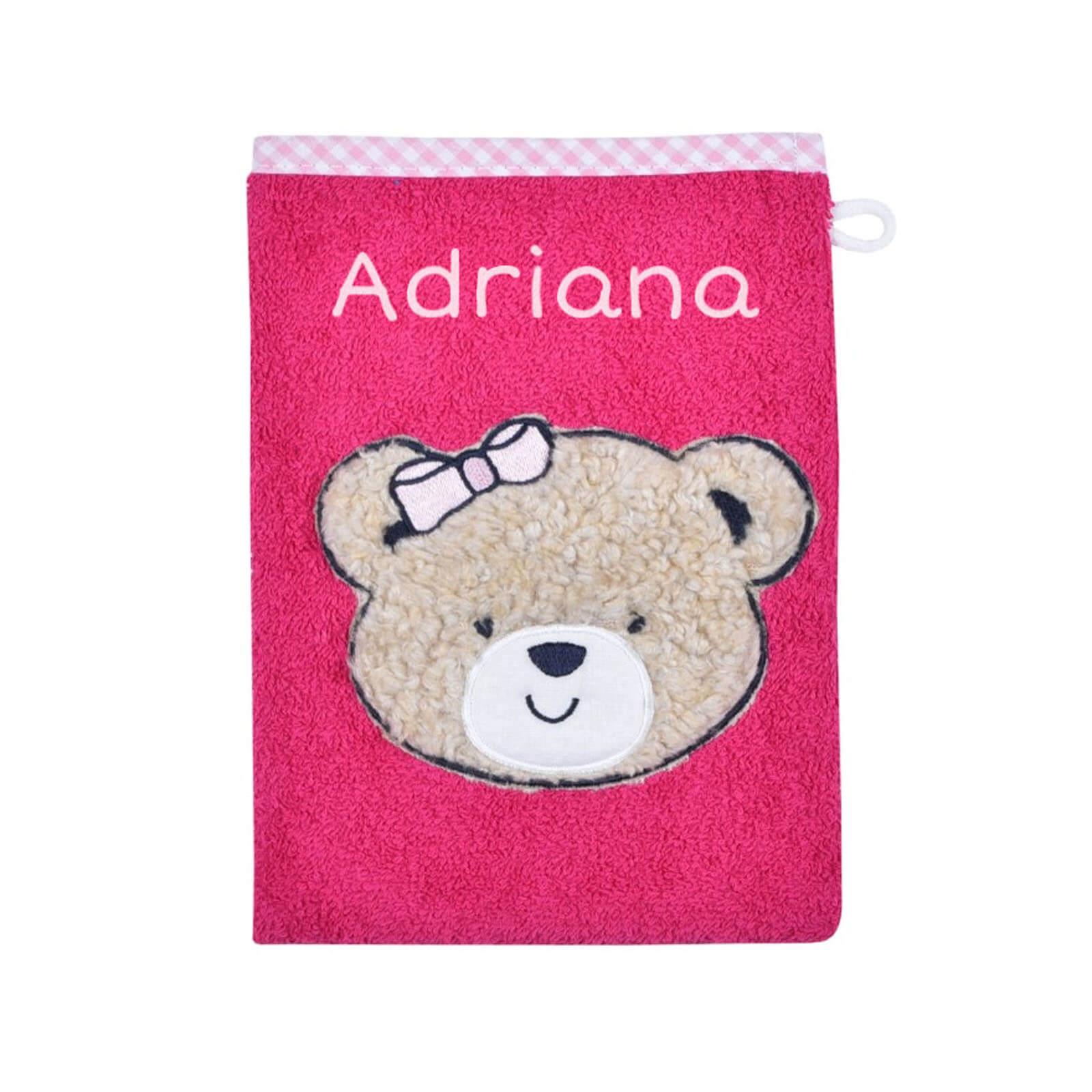 teddybär mit name handtuch