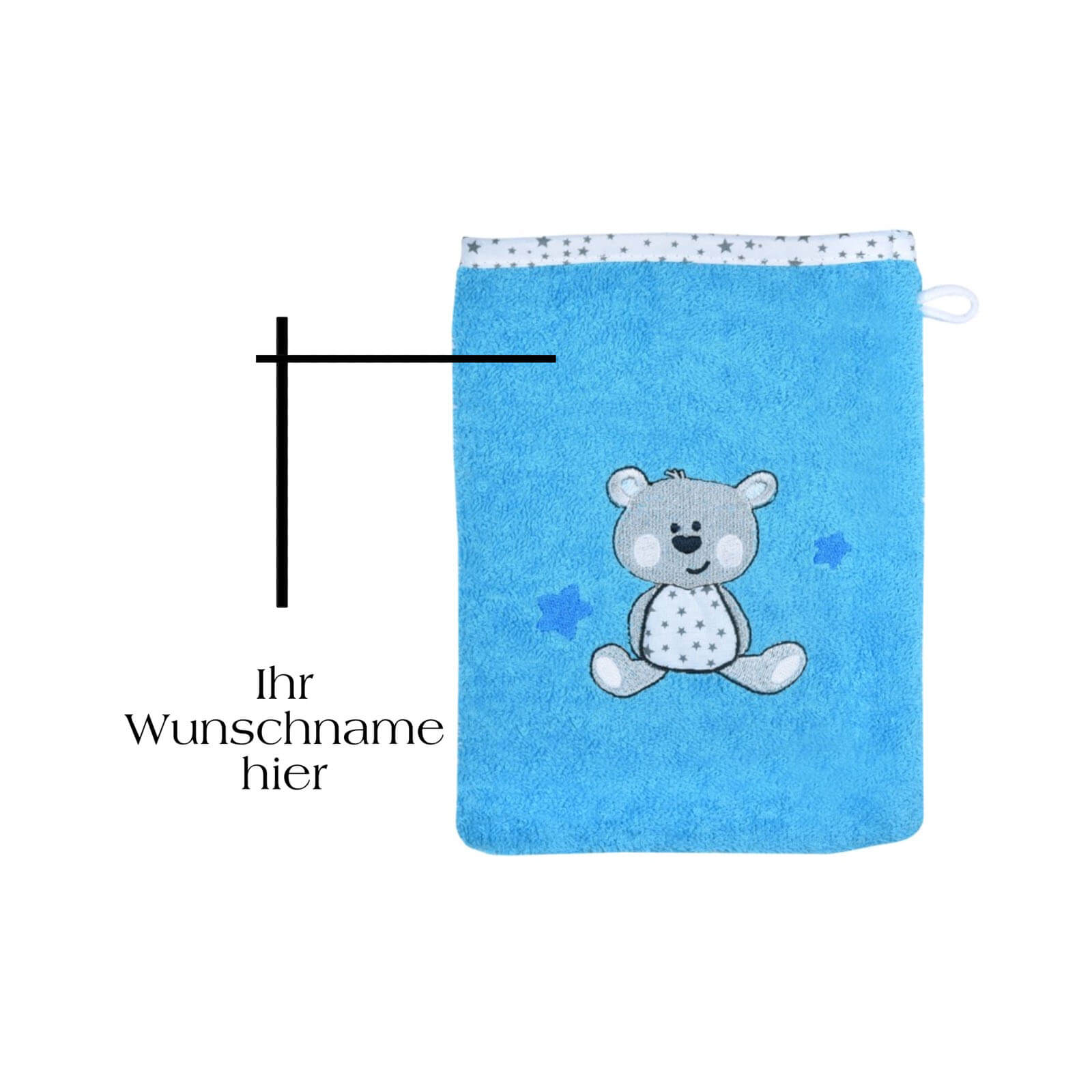 Waschhandschuh blau