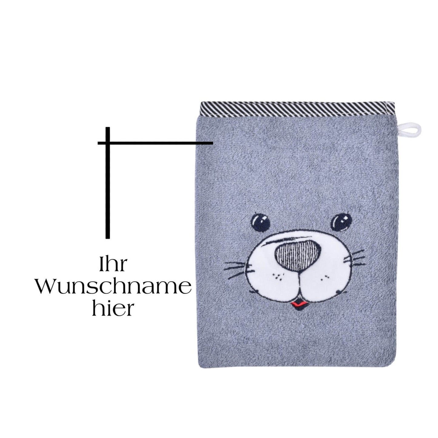 Babywaschlappen grauer Seehund