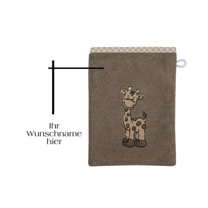 braune Giraffe Babywaschlappen