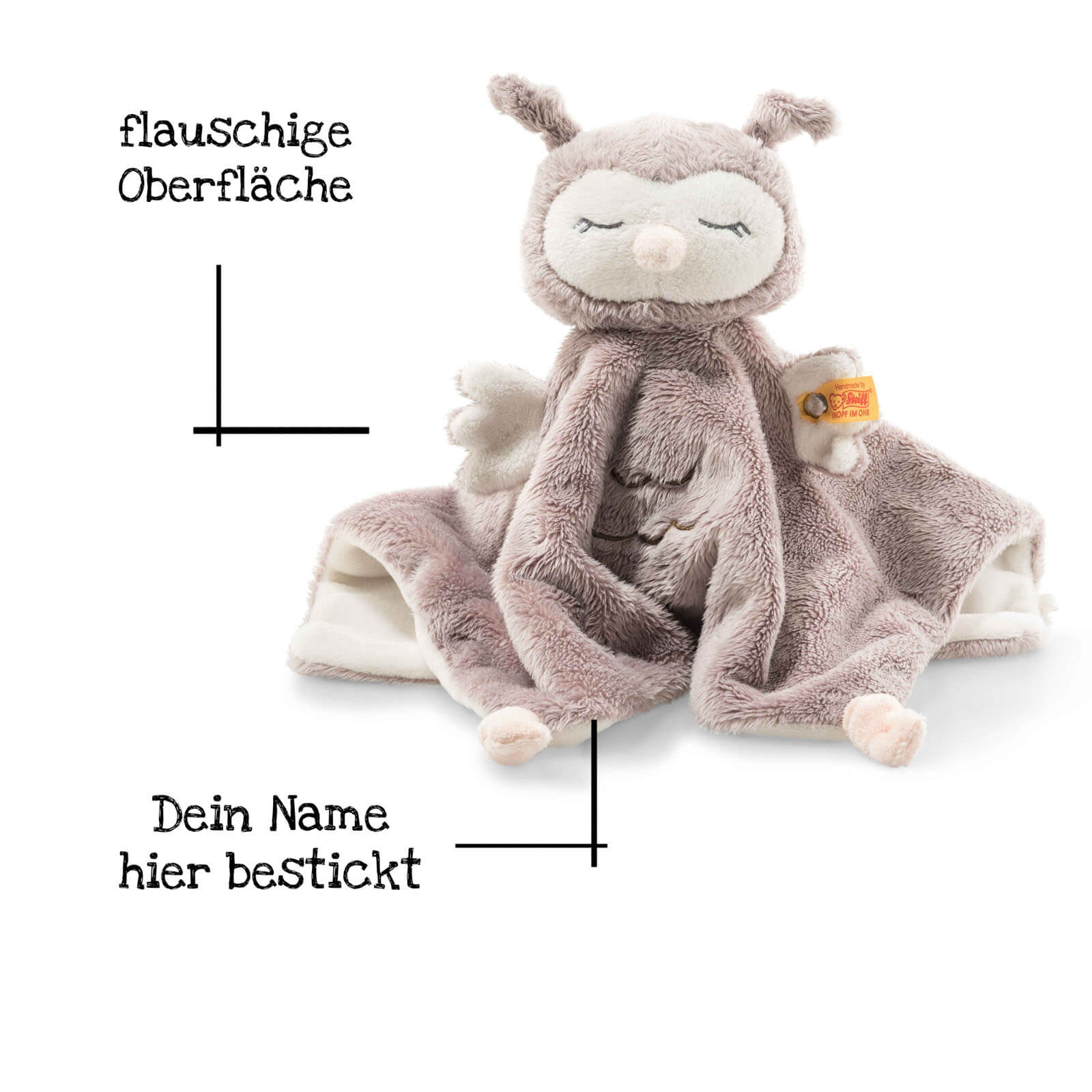 besticktes schmusetuch