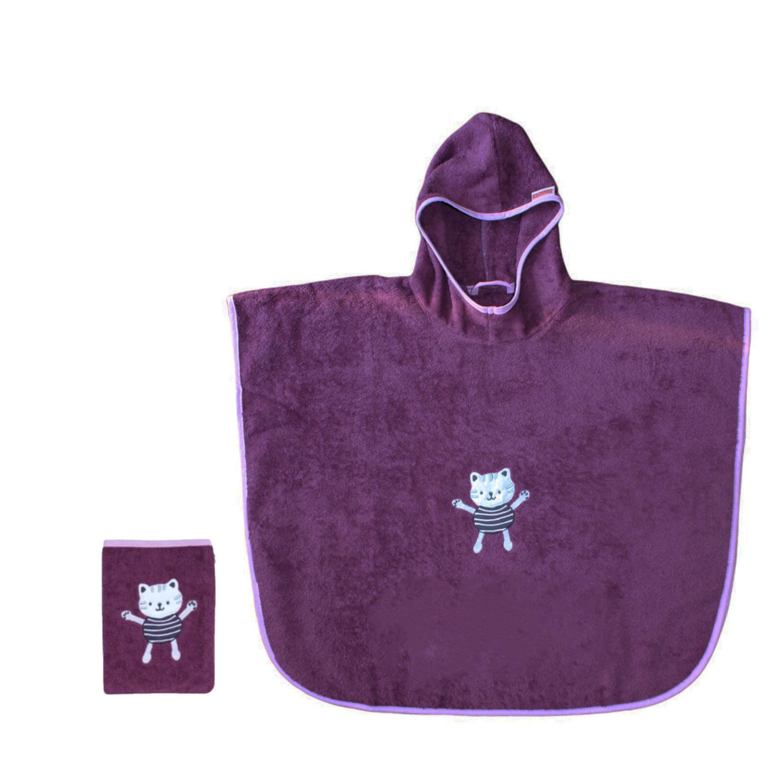babybadetuch mit kapuze mit namen Katze