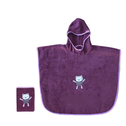 babybadetuch mit kapuze mit namen Katze