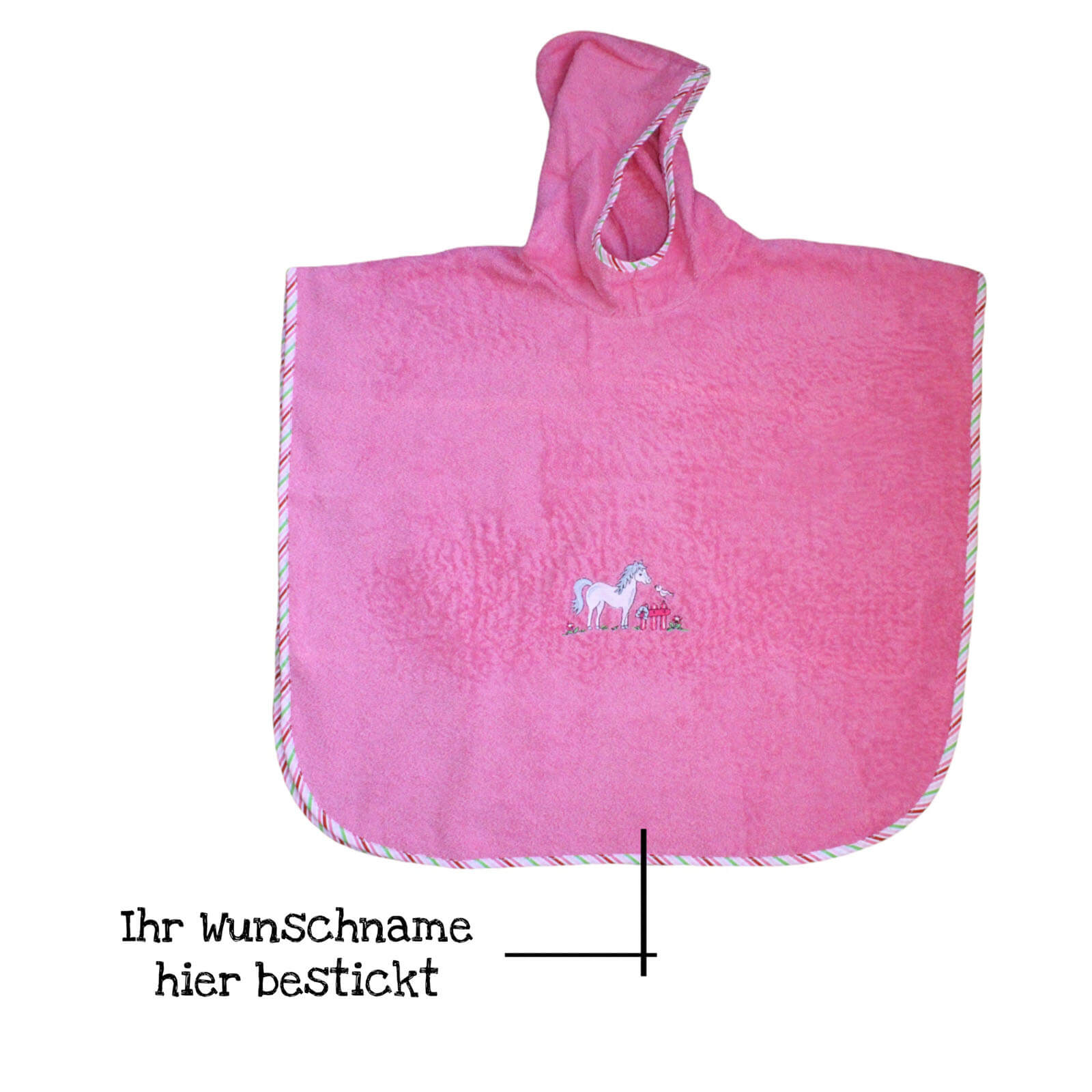 badeponcho mit namen bestickt
