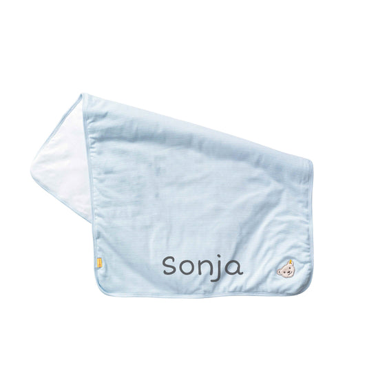 Steiff Decke Baby hellblau mit Name