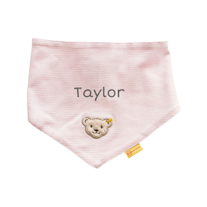 Steiff Halstuch Größe 1 Baby Teddy rosa mit Name bestickt