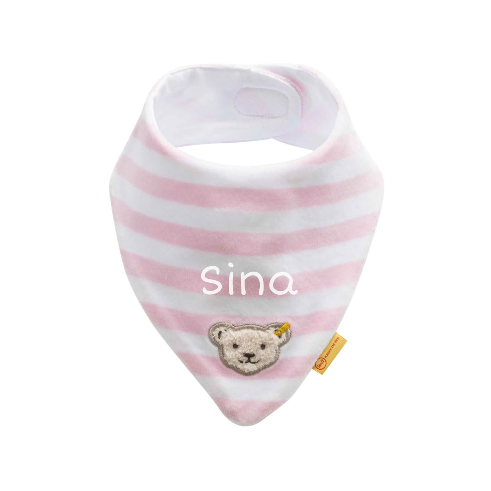 Steiff Teddy rosa mit Namen bestickt