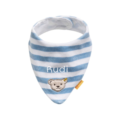 Steiff Halstuch Name blaue Streifen 