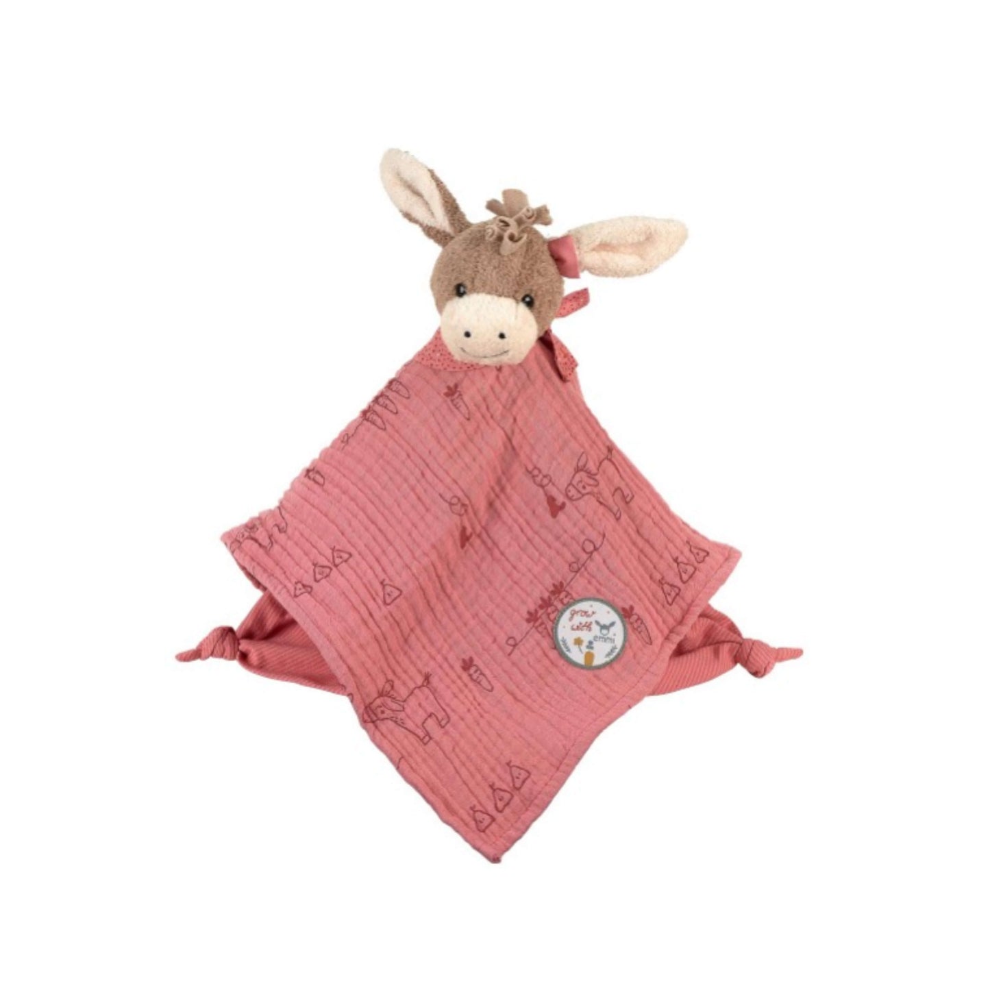 Sterntaler Handpuppen bestickt Name rot Esel