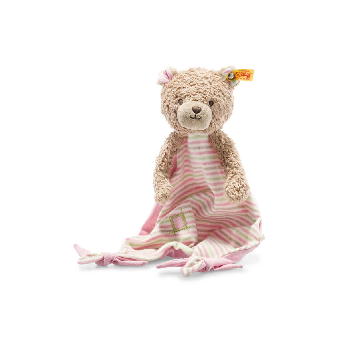 Steiff Schmusetuch bestickt rosa