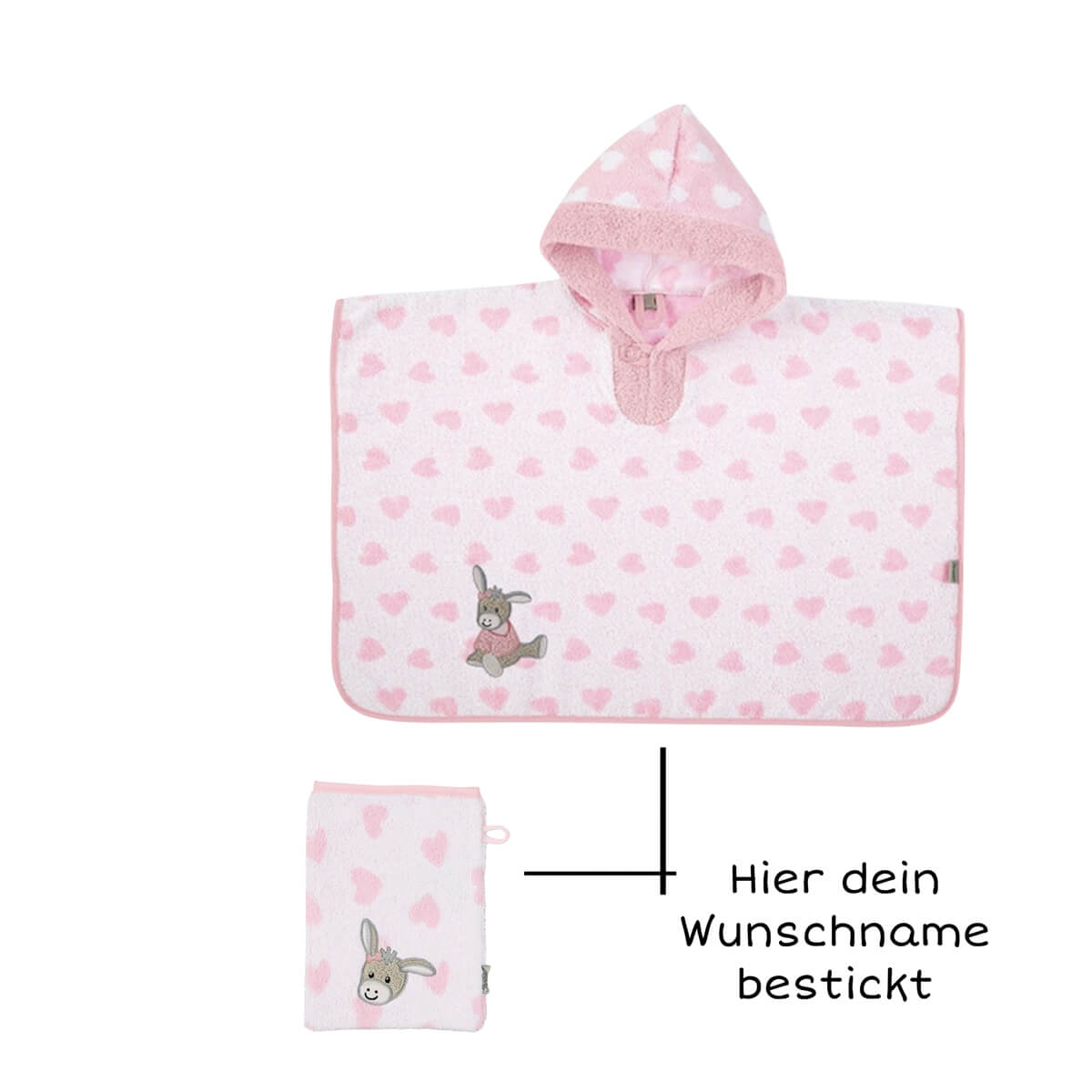 kapuzenbadetuch bestickt