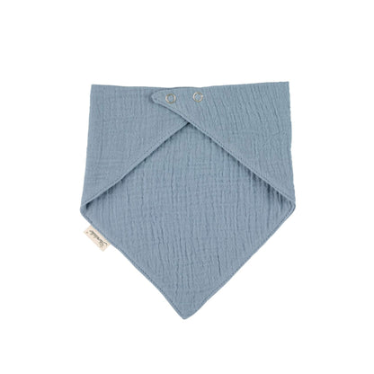 Sterntaler Kinder Halstuch bestickt mit Namen | BIO Baumwolle | personalisiertes Geschenk | Musselin Blau