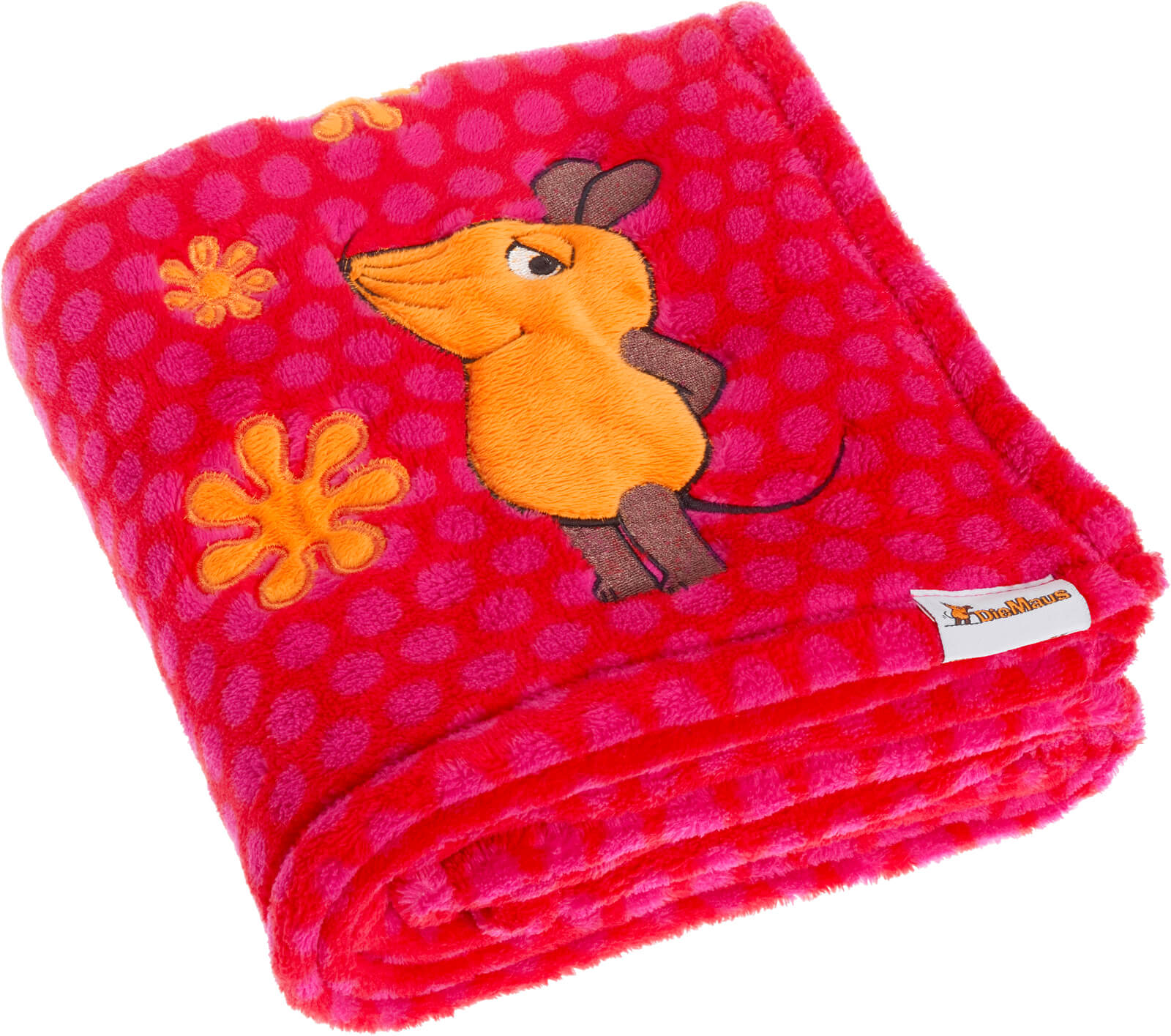 bestickte rote Decke