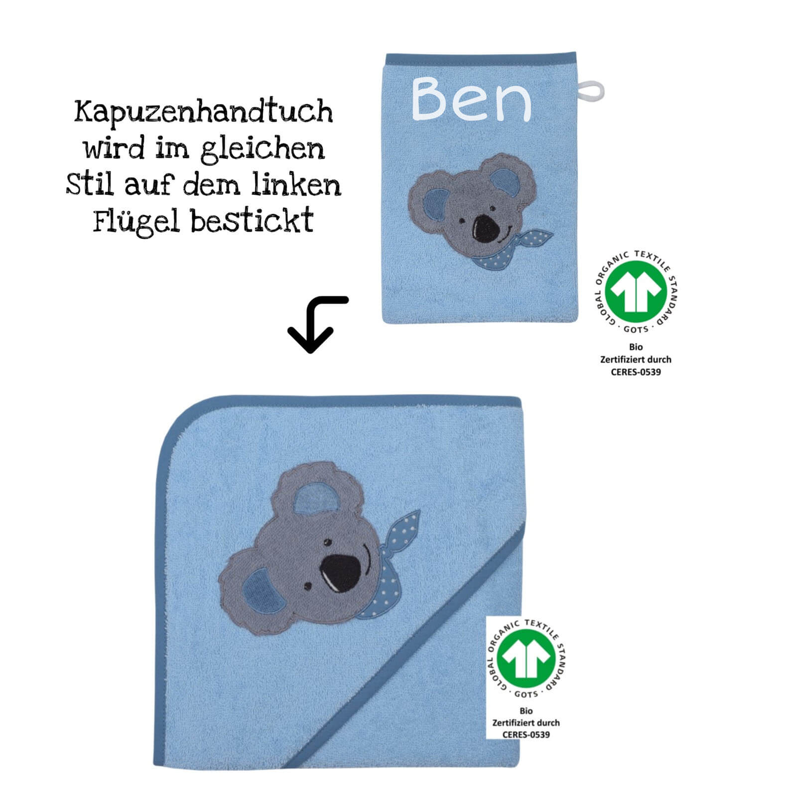 Babybadetuch mit Kapuze
