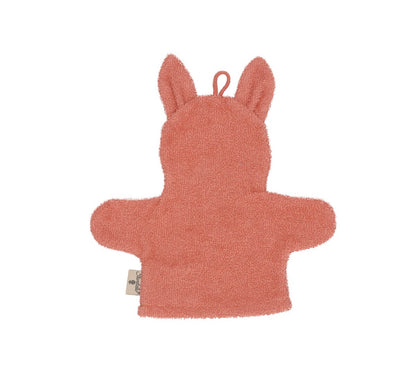 Sterntaler BIO Waschhandschuh mit Namen | Enna Hase kupfer